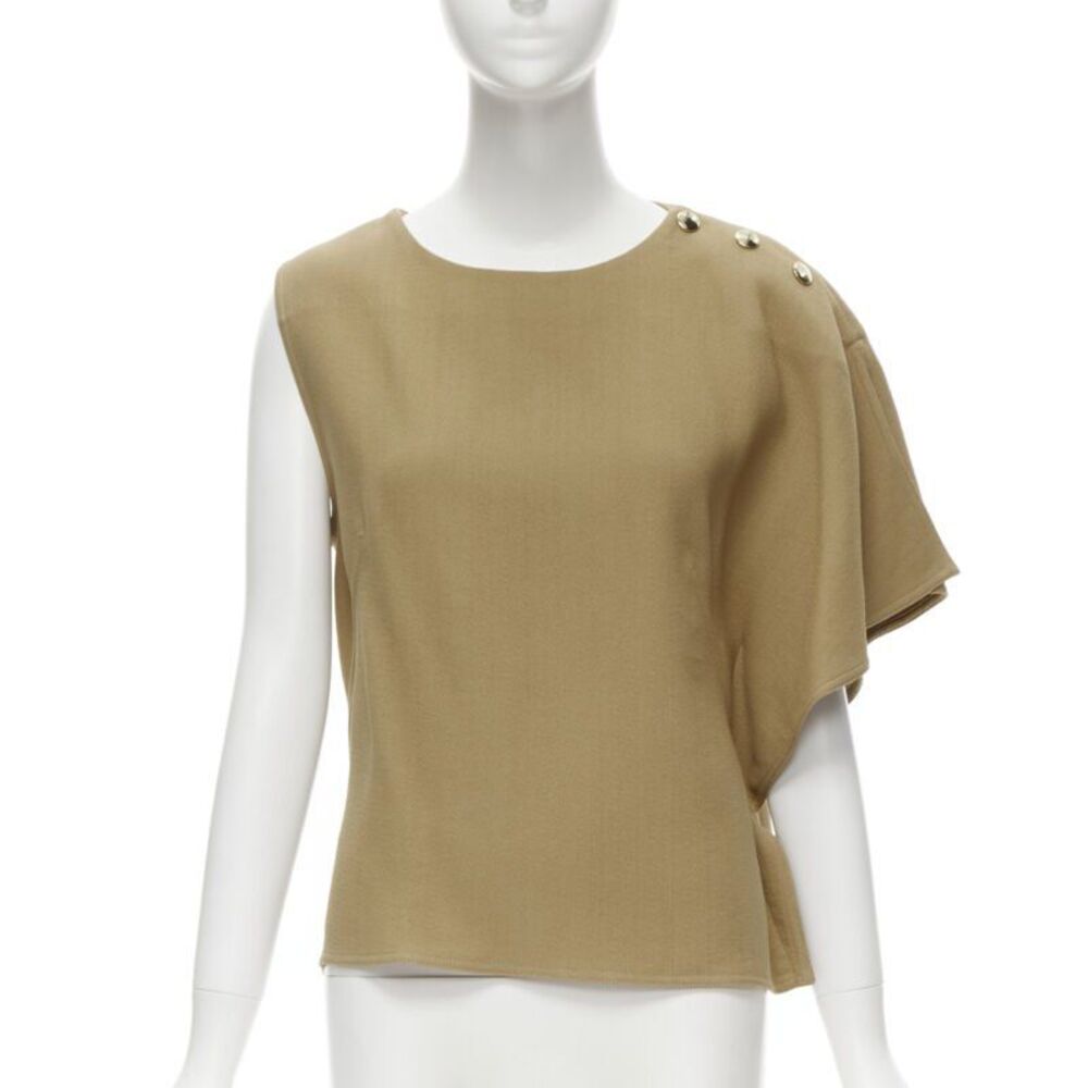 Marni Crepe Draped Sleeve Top